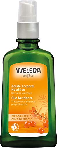 Weleda - Óleo corporal nutritivo, evita e protege a pele, com espinheiro amarelo e óleo de sésamo, 100% vegetal, absorção rápida - 100 ml