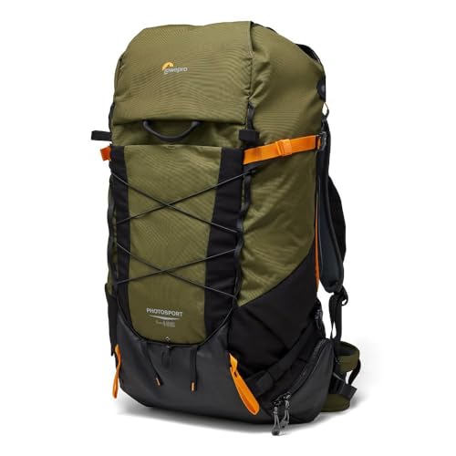 Lowepro Mochila PhotoSport X 45 L AW com tecidos reciclados, câmara Reflex e Mirrorless, acesso traseiro, compartimento removível para câmara, características de montagem, tamanho M/L, cinzento