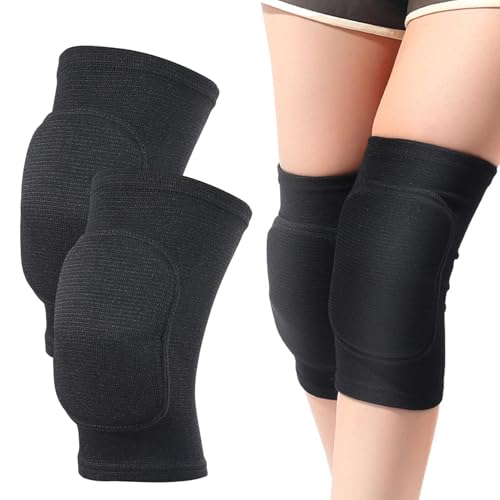 CANCYCC Conjunto de 2 joelheiras para dançar para mulher, joelheiras de voleibol, antiderrapantes, com esponja respirável, almofadas para dança, futebol, corrida, ioga