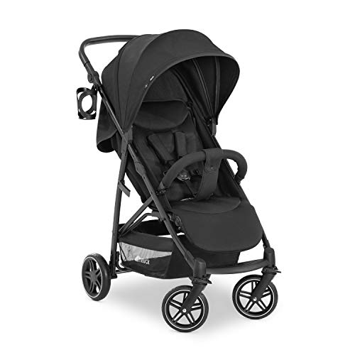 hauck Carrinho de passeio leve Rapid 4R, carrinho de bebé desde o nascimento até 25 kg, carrinho de bebé recarregável, capacho XL com UPF 50, leve, cesta grande, preto