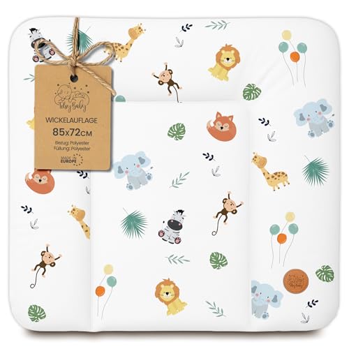 Trocador de bebé 85 x 72 cm - colchão impermeável portátil para confortável ou máquina de lavar almofada muda confortável trocador fraldas colchão colchão fácil de limpar safari