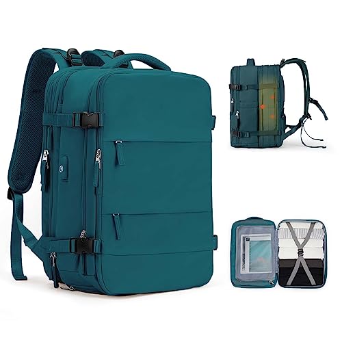SZLX Mochila de viagem para mulher, mochila a vácuo, bagagem de mão 40 x 30 x 20 Ryanair Easyjet, mochila de transporte impermeável para desporto ao ar livre, malas de viagem para computador portátil