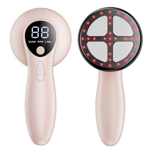 Massajador anti-celulite lettrico, eficácia clinicamente, massajador anti-celulite redutor para mulheres e homens para levantar, tenso e massagem na pele (ouro rosa)