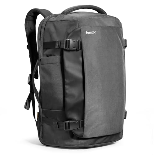 tomtoc 40 L Mochila de viagem, TSA Friendly mochila de bagagem de mão, aprovado para o voo de embarque de bagagem para 15,6 - 17 polegadas do portátil, impermeável mochila para homem mulher, sem PFAS