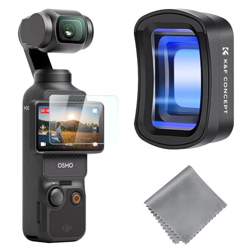 K&F Concept Filtro magnético 1,2 x filtro anamórfico compatível com dji Osmo Pocket 3 Creator Combo (alumínio)