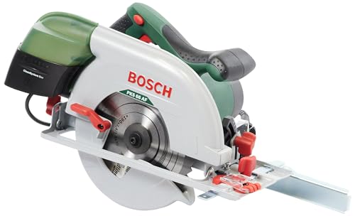 Bosch Serra circular PKS 66 AF (disco de serra, carril de guia, caixa de cartão, 1600 watts)