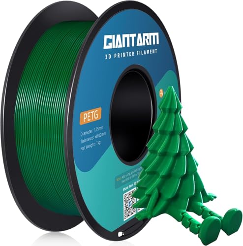 PETG Filament, Filamento de impressora 3D, GIANTARM PETG Filamento de 1,75 mm, Precisão dimensional +/- 0,03 mm, 1 kg, verde