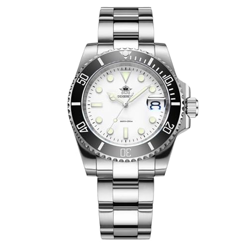 ADDIESDIVE 41 mm Relógio analógico de quartzo para homem 20 bar resistente à água aço inoxidável relógio de pulso para homem grande luminoso