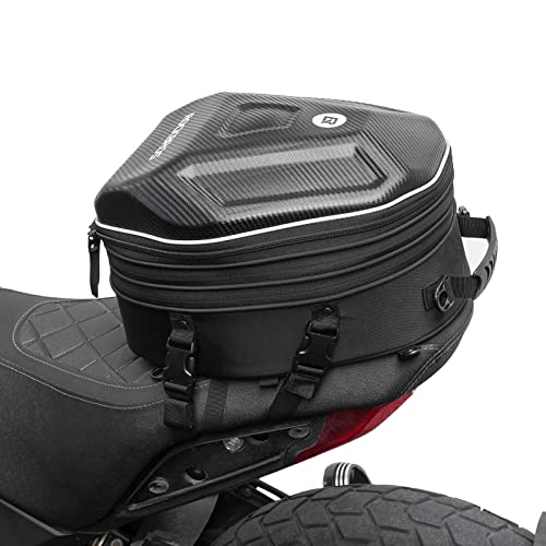 ROCKBROS Bolsa de assento de motociclo, bolsa de bagagem impermeável mochila para motocicleta, bolsa de capacete capacidade 20 - 35 L para motocicleta