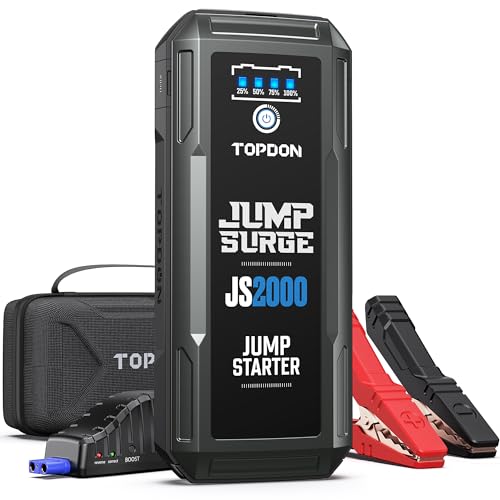 Car Battery Charger Jump Starter, TOPDON 2000A