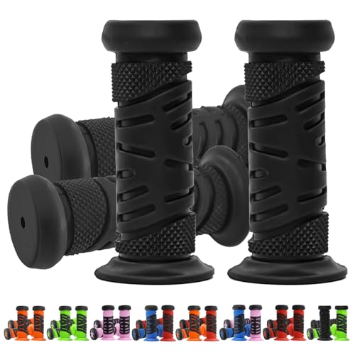 TOKSEO punhos de bicicleta para crianças, segurança graças à proteção contra impactos, punhos de bicicleta infantil de 22 mm de calibre, 95 mm de comprimento, punhos de borracha para guiador