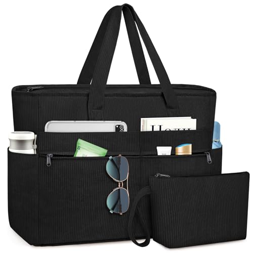 WACCET Bolsa de praia grande mulher, mala de praia impermeável com fecho de correr mala de praia grande XXL familiar 50 l dobrável e leve mala de mão com várias bolsa de tote para praia, viagens