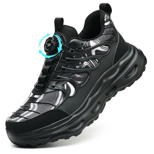 Sapatos de segurança para homem e mulher leves sapatilhas de segurança confortáveis sapatos de trabalho com biqueira de aço respirável antiderrapante 38-46 UE