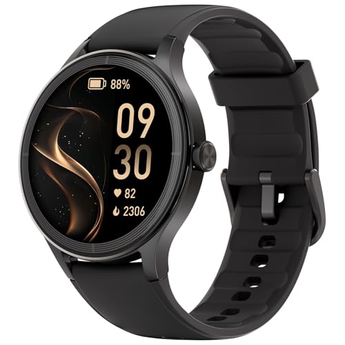 TOOBUR Relógio inteligente mulher redondo, Smartwatch desportivo/atividade/corrida/conta passos, Smart Watch compatível Android/iOS, atender / fazer chamadas, relógio mulher saúde, IP68 Waterproof