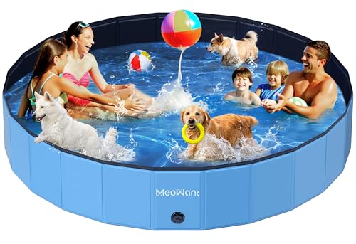 Meowant Piscina para cães, PP piscina para cães dobrável e portátil para cães, 2025 nova banheira para cães antiderrapantes, banheira para animais de estimação adequada para cães de grande tamanho