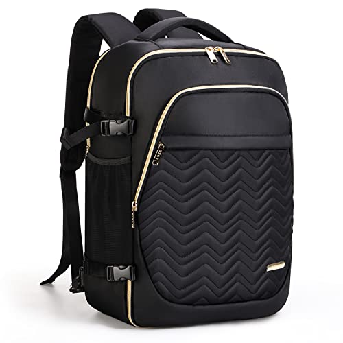 Lekespring Mochila Viaje Cabina Avion 40x20x25 Mujer | Mochila Portatil 17 Pulgadas 35L - Mochila Ryanair 40x30x20 con 6 Bolsas Organizadoras - Vacaciones Negocios Trabajo Viajes
