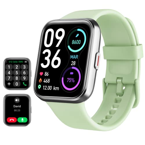 Relógio inteligente homem com chamadas e voz de Alexa, WhatsApp notificações, 1,8" Smartwatch homem com SpO2/monitor de sonho/110 modos de desporto, IP68 pulseira homem para iPhone Android