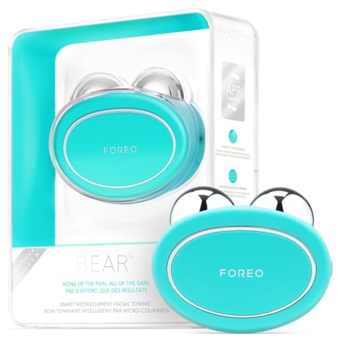 FOREO Bear Microcurrent Dispositivo facial - ferramenta de escultura facial - Lifting facial instantâneo - Firme e contorno - não invasivo - aumenta a absorção de produtos para os cuidados