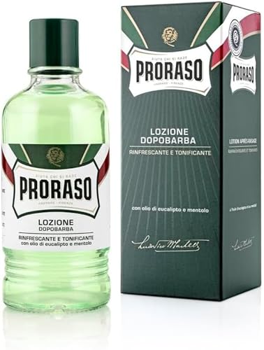 Proraso After shave refrescante, 400 ml, bálsamo facial com óleo de eucalipto e mentol, a embalagem pode variar