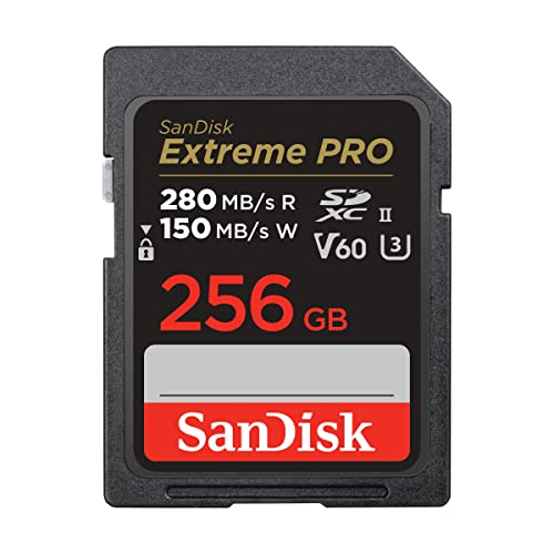 SanDisk 256 GB Extreme PRO cartão de memória SDXC, com até 280 MB/s, UHS-II, C10, U3, V60