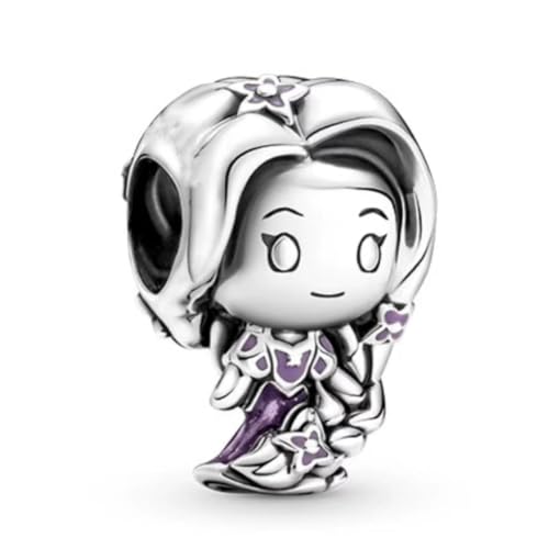 GHMIOU Charm - Missangas de prata de lei 925 com contas de desenhos animados de prata de lei 925, prata esterlina