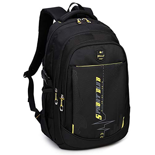 SIVENKE Escola mochilas escolares mochilas escolares mochilas portáteis mochilas informáticas mochilas de lazer mochilas de viagem mochilas para crianças jovens, Amarelas