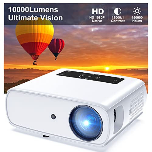 HOPVISION Projetor portátil, projetor de 4K suporte cinema em casa, 9500 Lumens projetor Bluetooth Full HD 1080P, mini projetor compatível com Fire Stick/Smartphone/PS5/HDMI
