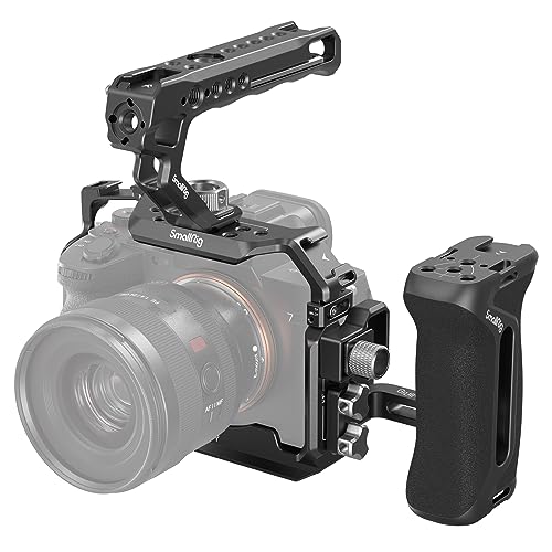 SMALLRIG A7 IV / A7S III Cage com Top Handle, Side Handle e HDMI Cable Clamp, kit avançado para Sony Alpha 7 IV/Alpha 7 S III -3669