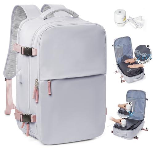 SZLX Mochila a vácuo com bomba mochilas viagem cabine avião 40 x 30 x 20 Ryanair Vueling Wizzair bagagem de mão 40 x 20 x 25 malas de viagem mulher malas 45 x 36 x 20 Easyjet mochila portátil com USB