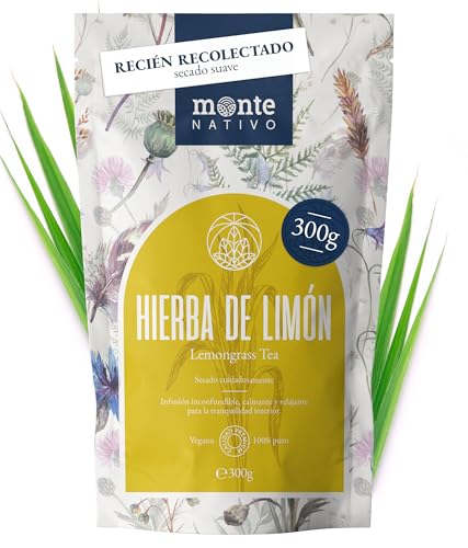 Chá de erva de limão monte nativo (300 g) - 100% puro e natural sem aditivos - folhas de erva de limão como chá de ervas ou como presente - chá de ervas aromático - chá de frutas - Lemongrass