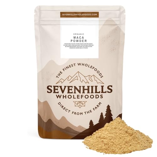 Pó de maca orgânica 1 kg do Peru | raiz de máqua pura, vegano, sem glúten, sem OGM, Kosher | de Sevenhills Wholefoods