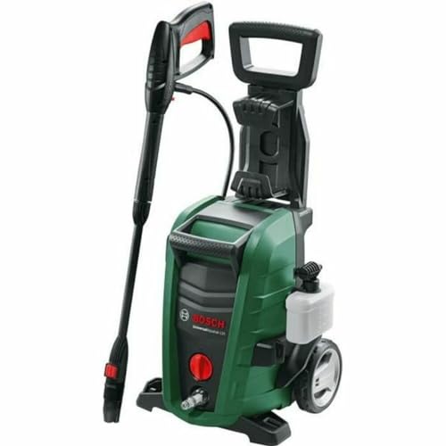 Bosch Hidrolavadora de alta pressão, com 2 bocais, filtro de água, pistola de alta pressão, mangueira, cabo de 5 m