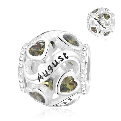 XWN Charms contas de pingente para mulher aniversário de 12 signos do zodíaco, prata de lei 925, compatível com pulseiras e colares Pandora, compatível com pulseiras europeias para mulheres e meninas