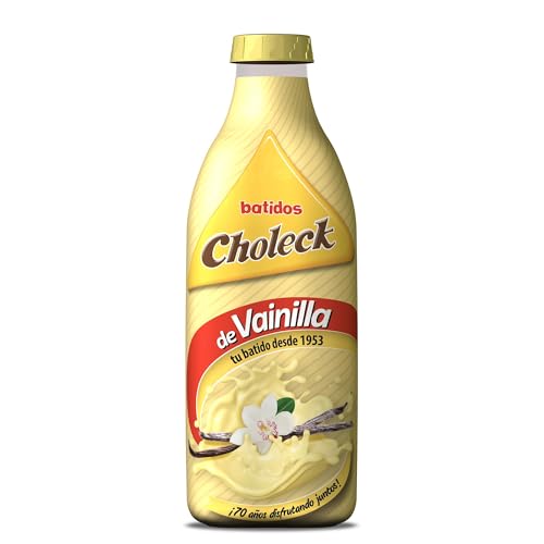 Choleck - Batido Choleck de baunilha, bebida leiteira nutritiva, sabor de baunilha, enriquecido com cálcio e vitamina D, ideal para toda a família, pack 6 x 1 L