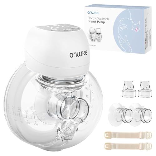 ANWIKE Lanches elétricos, 193 g, removedor de leite mãos livres, ultraleve com ecrã LED, 3 modos de 9 níveis, silencioso <40 dB, com flanges de 21/24 mm, ideal para casa, carro, farmácia e viagens