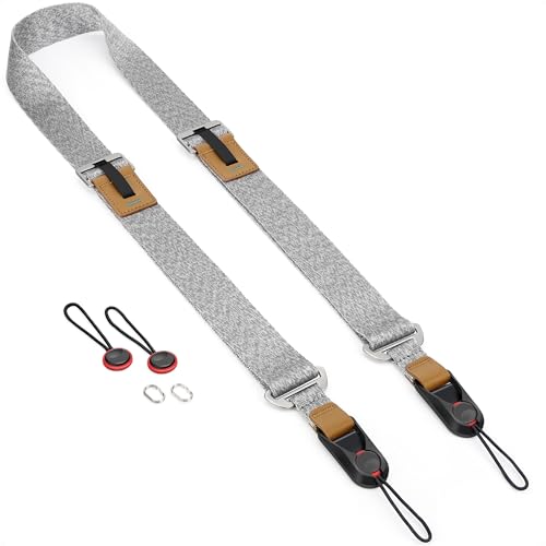 Sunya Tira de câmara com fivela de libertação rápida. Feito de nylon avançado, ajustável com uma mão, compatível com todas as câmaras, capacidade máxima de carga de 90 kg.