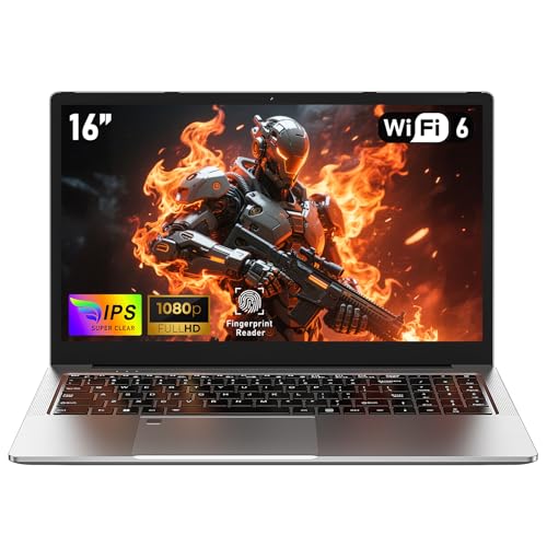 NAIKLULU 16 polegadas Gaming computador portátil R7 5825U processador (2,0 a 4,5 Ghz) 16 GB RAM 1TB SSD Laptop, 2025 Gamer Pc computador portátil, teclado retroiluminado, webcam/Touchpad/tipo -C