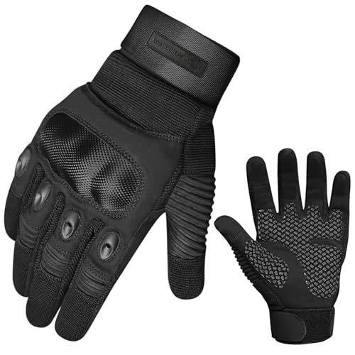 WESTWOOD FOX WFX Luvas de motocicleta para homens e mulheres, luvas duras de dedo completo para ecrã tátil, luvas de motocicleta para andar de bicicleta