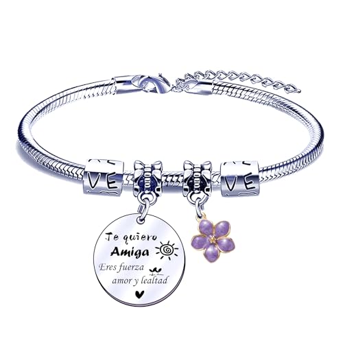 FGHJK Pulseira amiga presente de amiga presente amiga aniversário Natal presente de graduação presentes para amigas presentes originais para amigas pulseira melhor amiga