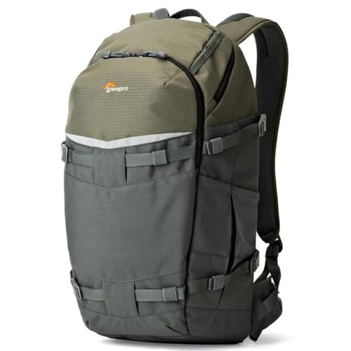 Lowepro Flipside Trek 450, mochila para câmera, portátil, SLR digital e várias lentes, tablet, acessórios de fotografia, tripé 17 x 26 x 31 cm, cinzento