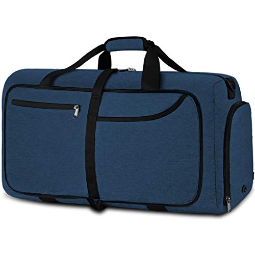 NEWHEY Saco de viagem 40 l 65 L 80 L 100 L dobrável leve saco desportivo homem impermeável saco fim de semana com compartimento sapatos para mulheres