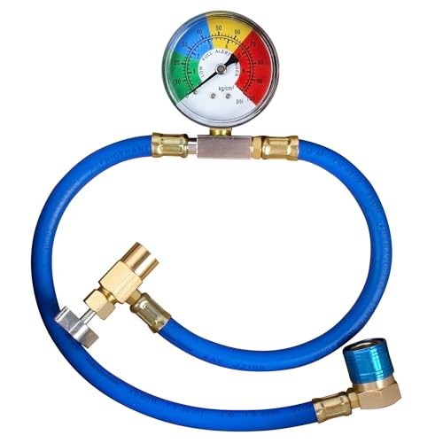 BACOENG R134a Mangueira de carga (65 cm de comprimento) para ar condicionado para carro com medida para carro (1/2 rosca)