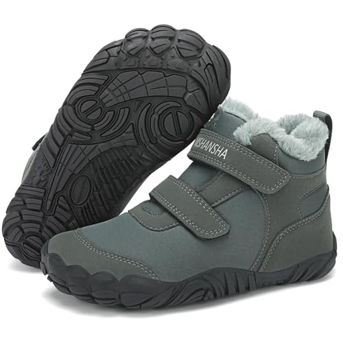 Mishansha Meninos Barefoot botas de inverno meninas confortáveis quentes impermeável antiderrapante Gr.25-36 UE