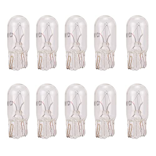 iJiZuo 10 peças Lâmpadas LED T10 W5W branco brilhante, 12 V 5 W 5 W, branco, luz interior do carro Dashboard lâmpada luz de porta-malas (embalagem de 10)