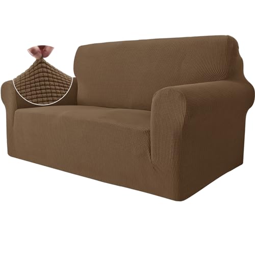 Ystyle Capa para sofá de 2 lugares, capas elásticas ajustáveis para sofá, protetor de sofá gatos riscos e cães animais de estimação, capa de sofá com apoios de braços antiderrapante antimanchas,