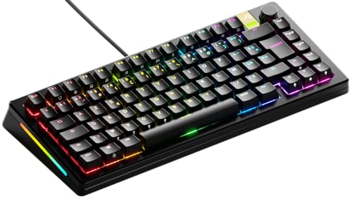 Glorious Gaming GMMK 3 Pro HE: Teclado de resposta rápida, Hall Effect, carcaça de alumínio, sondagem 8K, interruptores magnéticos e Hot Swap MX, juntas modulares, TKL 75%, AZERTY francês - preto
