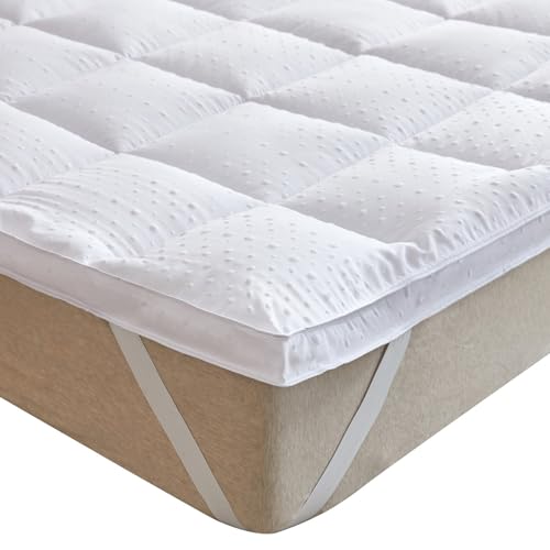 Bedecor Colchão de microfibra, antiderrapante, anti-alérgico, macio, anti-ácaros