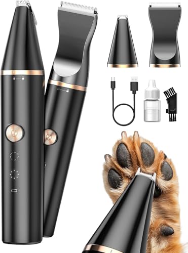 oneisall máquina cortar cabelo cães silenciosamente máquina de cortar pelos cães para barbear áreas pequenas, como patas, olhos, orelhas, rosto, pernas, etc