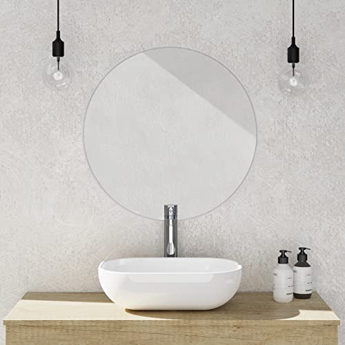 Baikal Espelho de casa de banho, várias formas e medidas disponíveis. Opção com e sem LED. Estilos que se adaptam à casa de banho ou a qualquer divisão de casa. 50 espelho redondo, 280034048
