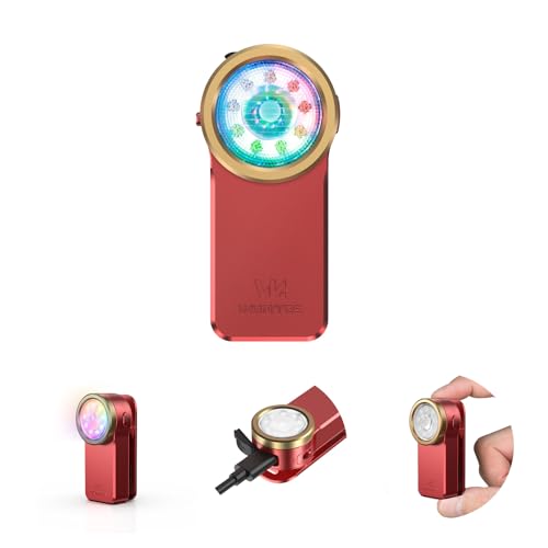 Wurkkos HD03 Mini lanterna de clipe de bolso, 680 lúmen lanternas LED recarregável, 3 modos de inundação/pontual de RGB, IPX6 impermeável para campismo caminhadas ao ar livre emergência de trabalho